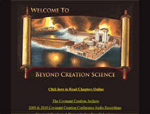 Tablet Screenshot of beyondcreationscience.com